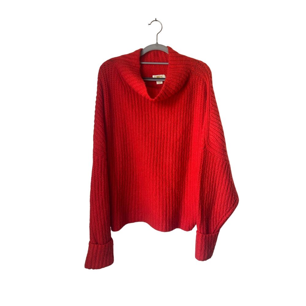 Anthropologie Maeve Red Cowl Neck Sweater - Large